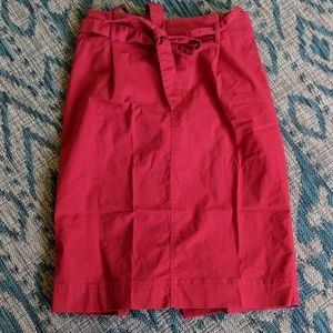 UNIQLO Red Paperbag Skirt